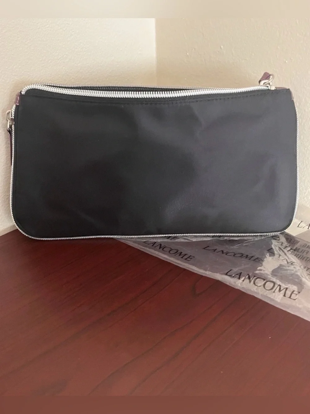 Lancôme Rose Gold Vanity Cosmetics Case Limited Edition &Black Toiletry bag 2pcs